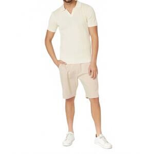 NEW HAWKS BAY men's twill summer stretch 4 pocket chino shorts in beige